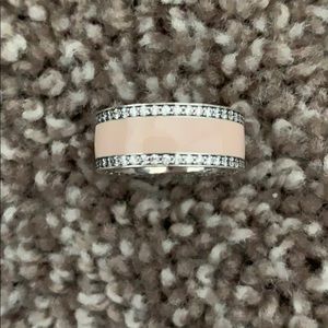 Pandora pink enamel ring size 54